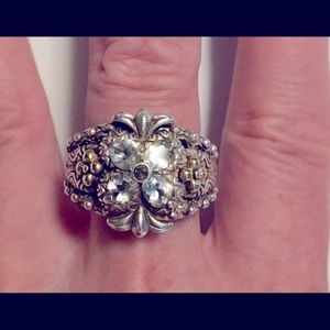 Barbara Bixby White Topaz 18k Gold/Sterling Silver